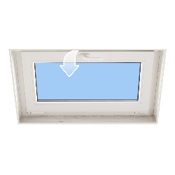 Окно с фрамугой нижнеподвесной, 900*700