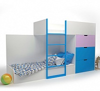 Кровать двухэтажная с комодом - 3