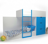 Кровать двухэтажная с комодом - 1