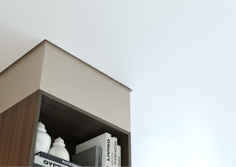 Классический белый потолок с теневым профилем