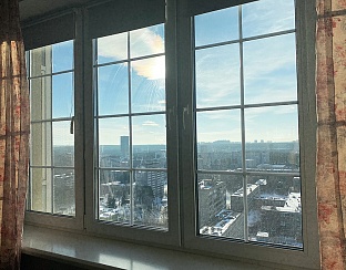 Эркерное окно со шпросами в гостиной
